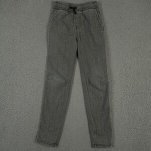 Tea Pants Boys 10 Black White Herringbone Pull On Printed Trek Play French Terry